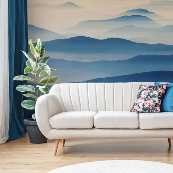 Misty Orman ve Dağlar Doğal Doğa Duvar Kağıdı