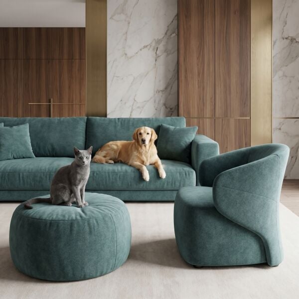 Noble Pati Dostu Kumaş Su Yeşili