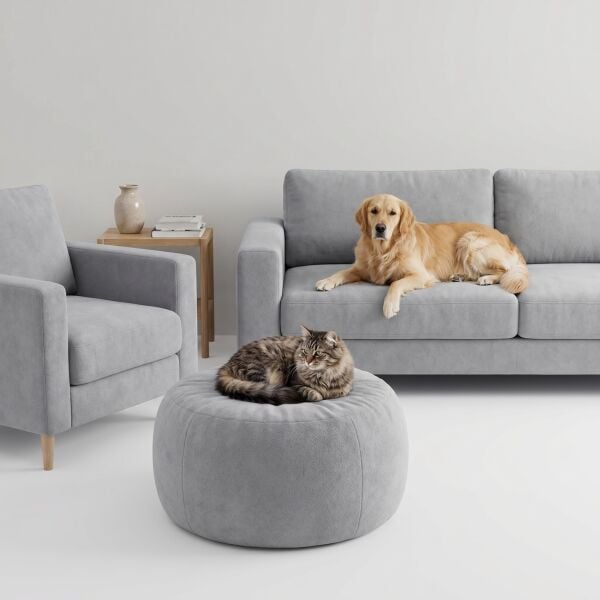 Azure Pati Dostu Kumaş Buz Gri