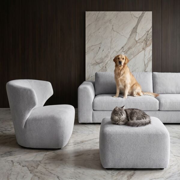 Azure Pati Dostu Kumaş Buz Gri