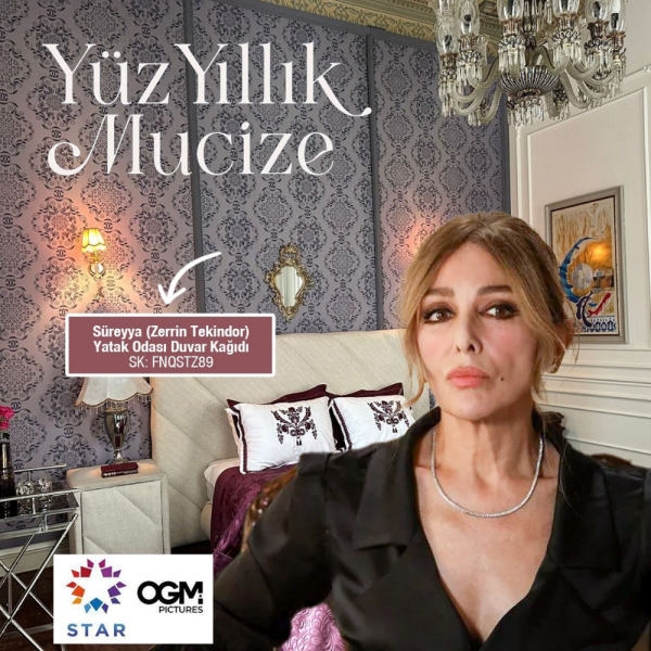 Yüzyıllık Mucize Dizi Süreyya ( Zerrin Tekindor ) Yatak Odası Duvar Kağıdı