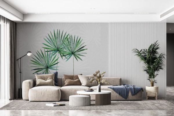 Sidelya Yaprak Çiçek Duvar Kağıdı