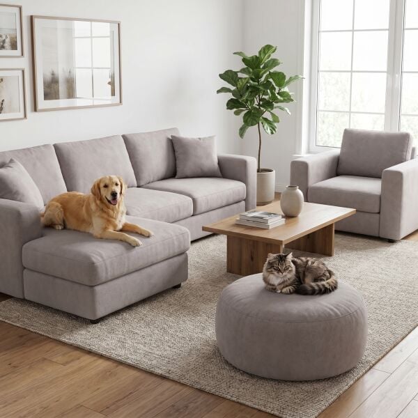 Azure Pati Dostu Kumaş Nude Kahverengi