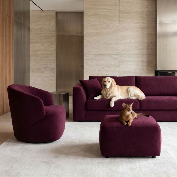 Azure Pati Dostu Kumaş Kırmızı Bordo