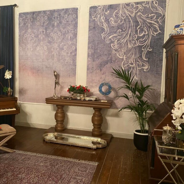 Yüz Yıllık Mucize Dizi Yemek Alanı Çita İçi Şal Desen Duvar Kağıdı