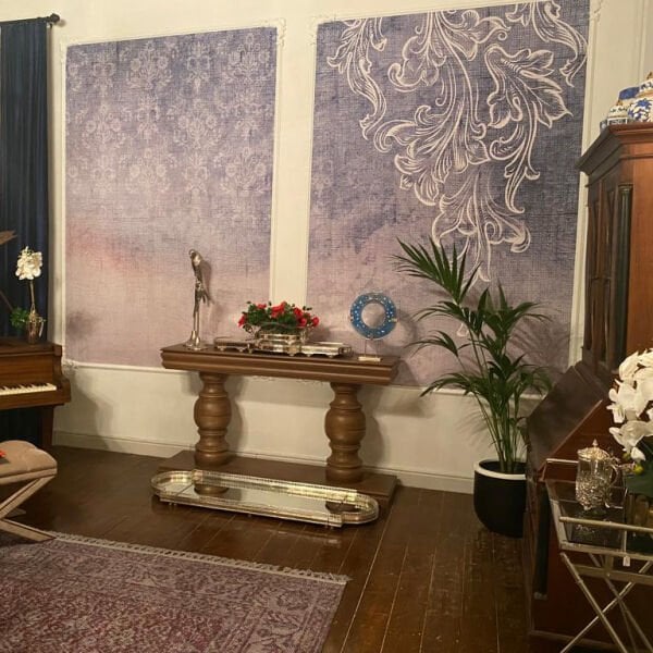 Yüz Yıllık Mucize Dizi Yemek Alanı Çita İçi Şal Desen Duvar Kağıdı