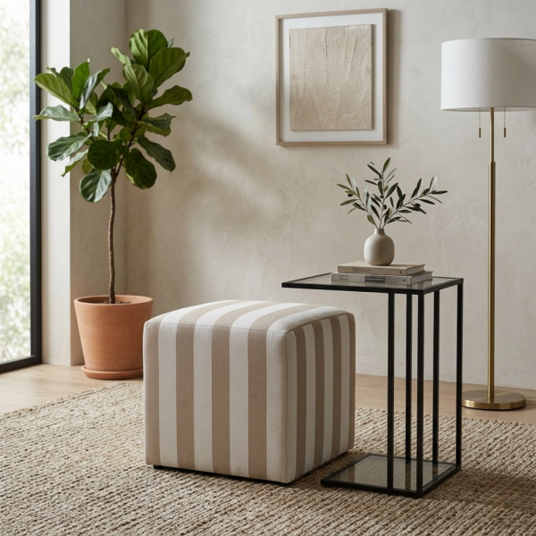 Çiçekli Klasik Desen Döşemelik Kumaş Kombinli