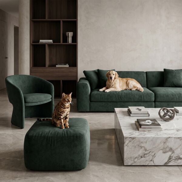 Azure Pati Dostu Kumaş Orman Yeşil