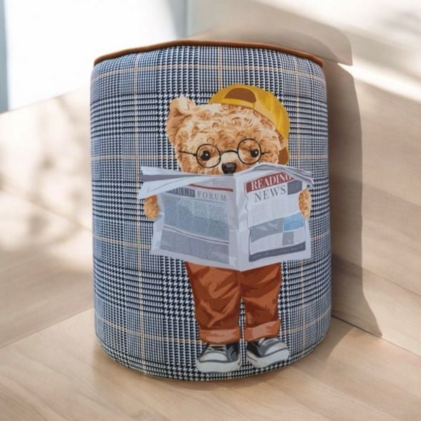 Gazete Okuyan Teddy Kumaş Puf