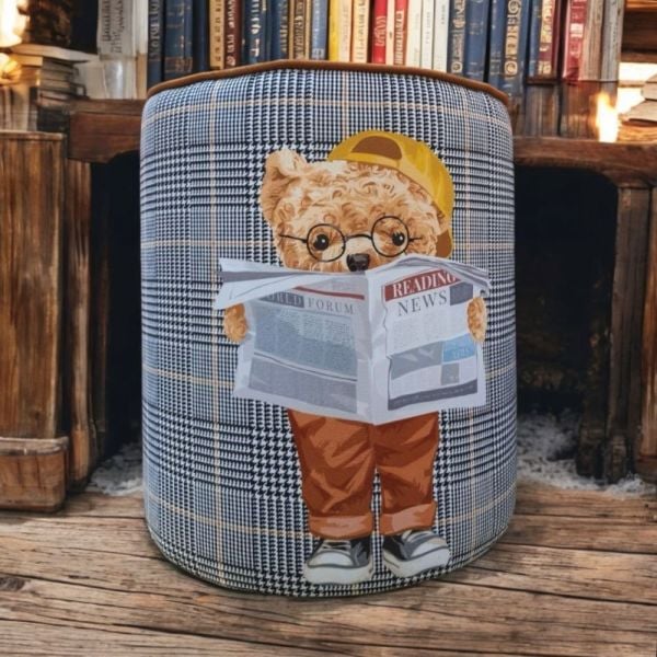 Gazete Okuyan Teddy Kumaş Puf