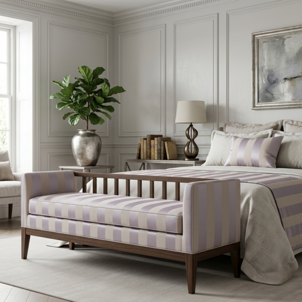 Çiçekli Klasik Desen Döşemelik Kumaş Kombinli