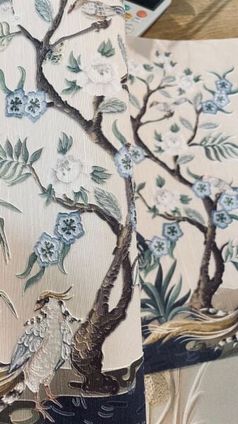 Leylekler Turna Kuşları Tasarım Duvar Kağıdı