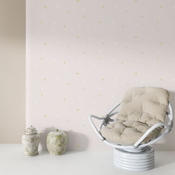 Minik Çiçekler Zarif Tasarım Duvar Kağıdı