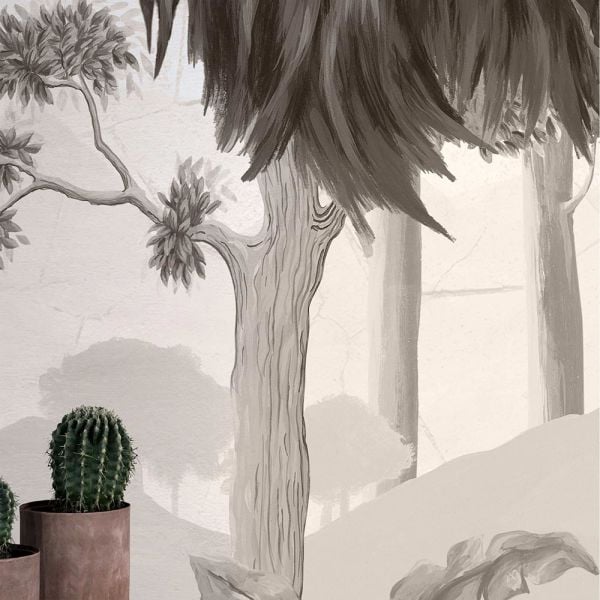 Sisli Orman Dağ Manzarası Duvar Kağıdı