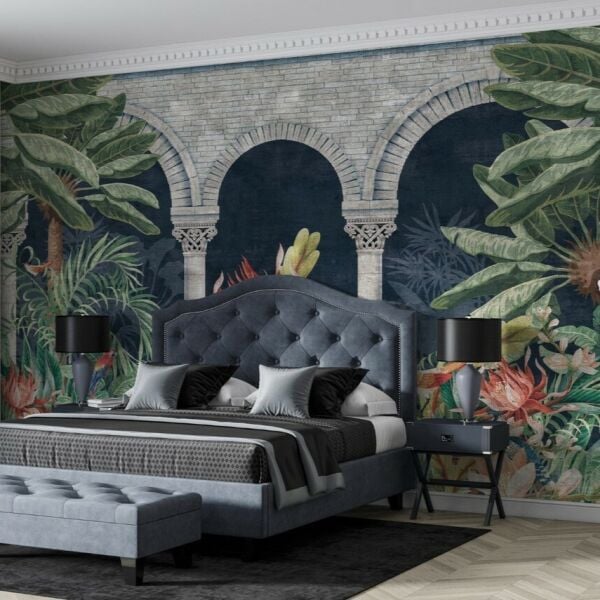 Uva Tropik Bitkiler İçinde Surlar Duvar Kağıdı