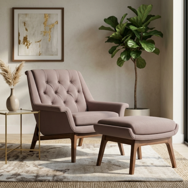 Çiçekli Klasik Desen Döşemelik Kumaş Kombinli