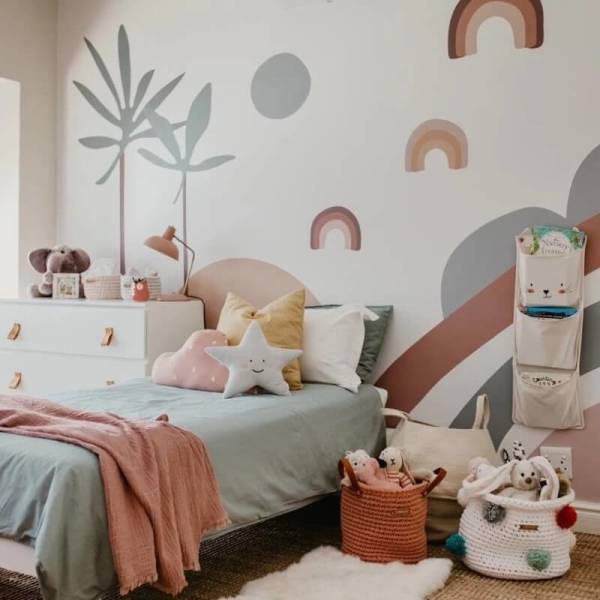 Soft Renkler Gökkuşağı Duvar Kağıdı