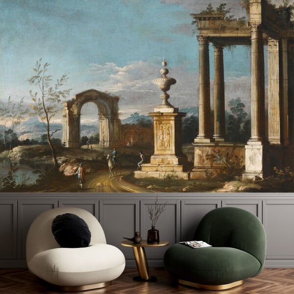 Antik Çağ Sütunlar ve Kapı Duvar Kağıdı