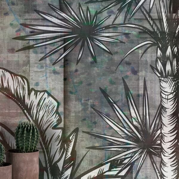 Uva Saray Roma Sütunları Ağaçlı Bahçe Duvar Kağıdı