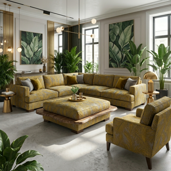 Perde Ve Döşemelik Kumaş Kombinli