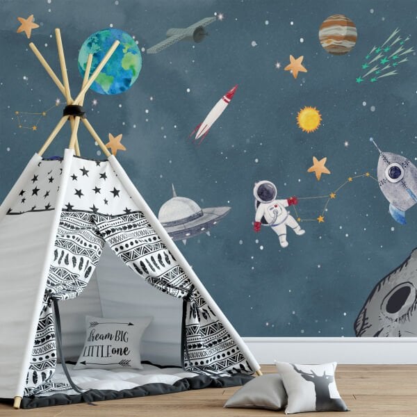 Astronot Füze Gök Cisimleri Duvar Kağıdı