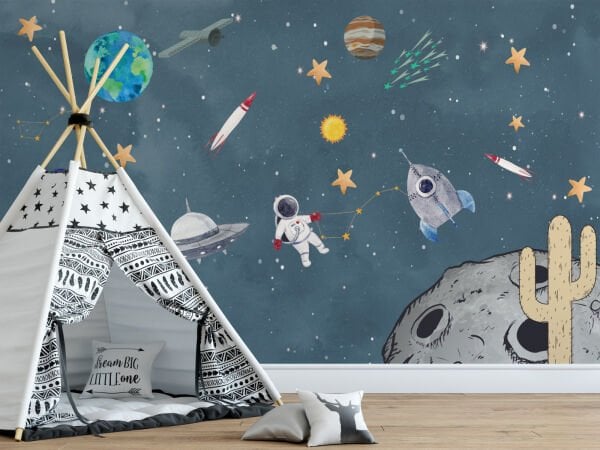 Astronot Füze Gök Cisimleri Duvar Kağıdı