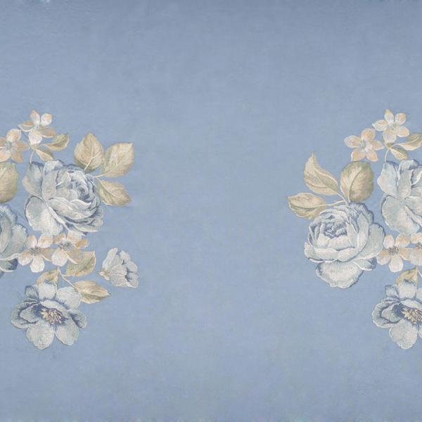 Saten Zemine Nakışlı Pano Kumaş