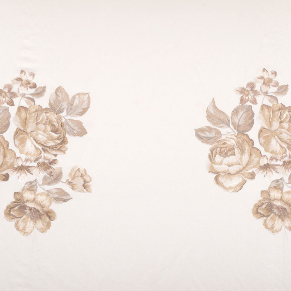 Saten Zemine Nakışlı Pano Kumaş