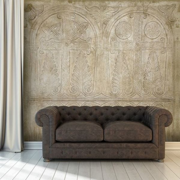 Otantik Desenler Boyutlu Duvar Kağıdı