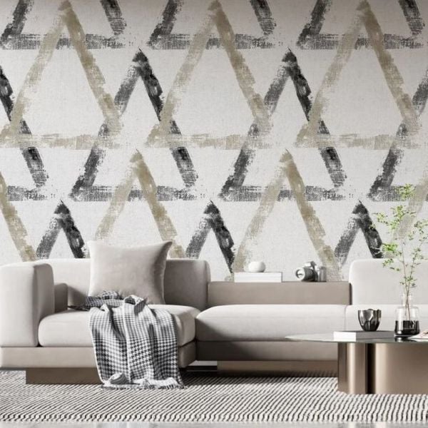 İç İçe Geçmiş Üçgenler Tasarım Duvar Kağıdı