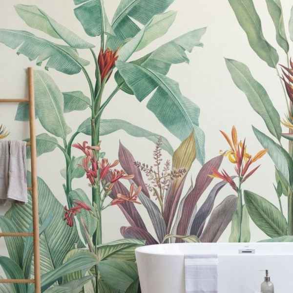 Egzotik Büyük Yeşil Bitki Duvar Kağıdı