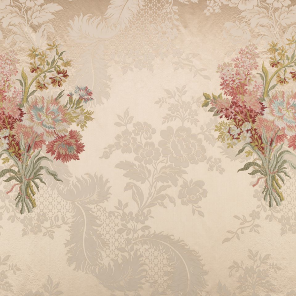 Saten Zemine Nakışlı Pano Kumaş