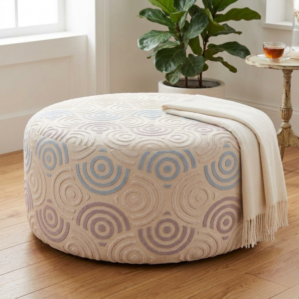 Geometrik Çizgili Kaz Ayağı Kombin Döşemelik Kumaş