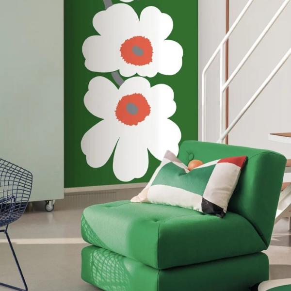 Marimekko Tasarım Gelincik Duvar Paneli Unikko 7 25990 Yeşil