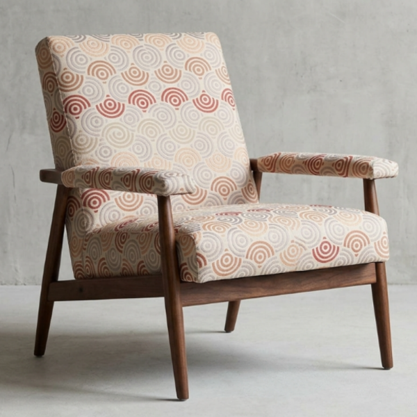 Geometrik Çizgili Kaz Ayağı Kombin Döşemelik Kumaş