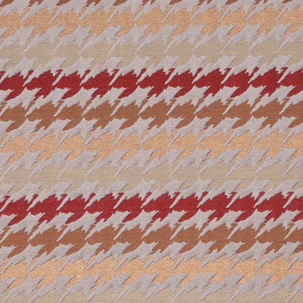 Geometrik Çizgili Kaz Ayağı Kombin Döşemelik Kumaş