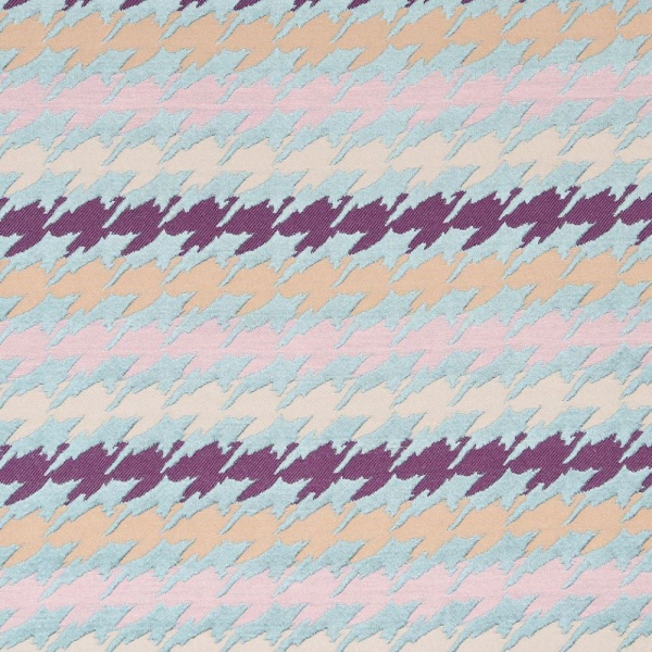 Geometrik Çizgili Kaz Ayağı Kombin Döşemelik Kumaş