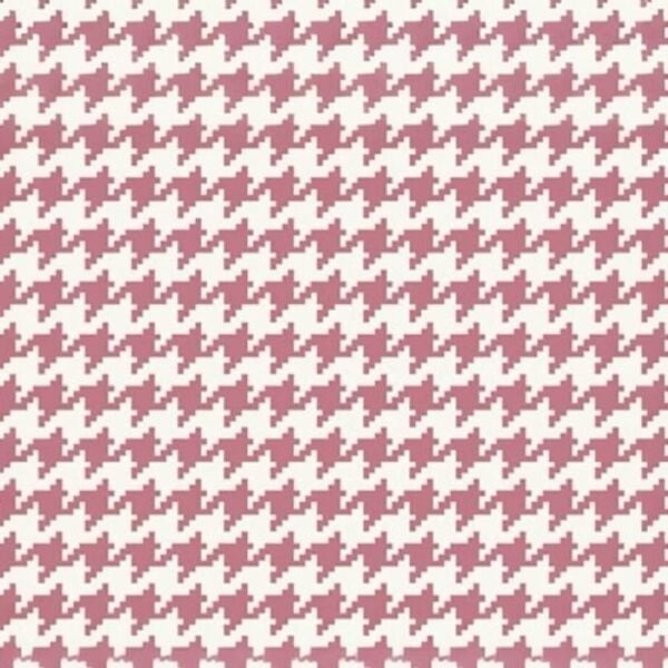 Pembe Beyaz Kaz Ayağı Desen Tendaart Duvar Kağıdı