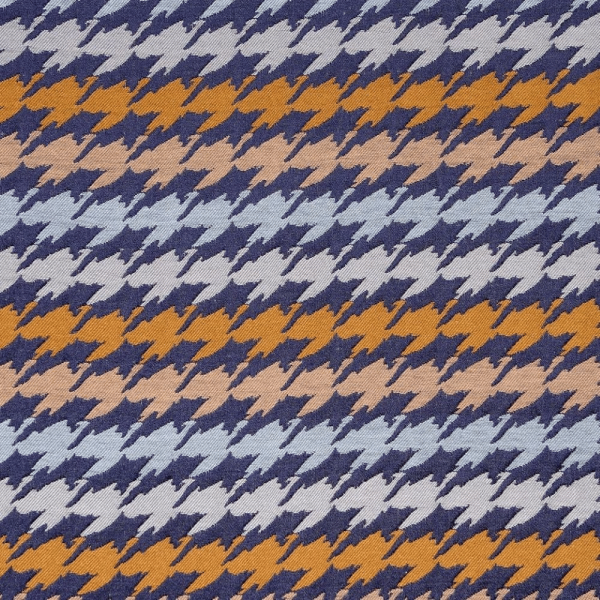 Geometrik Çizgili Kaz Ayağı Kombin Döşemelik Kumaş