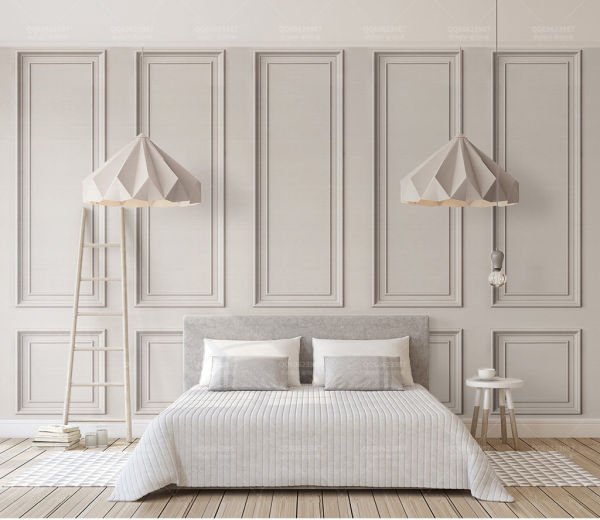 Classic Wall Çıtalama Bej Duvar Kağıdı