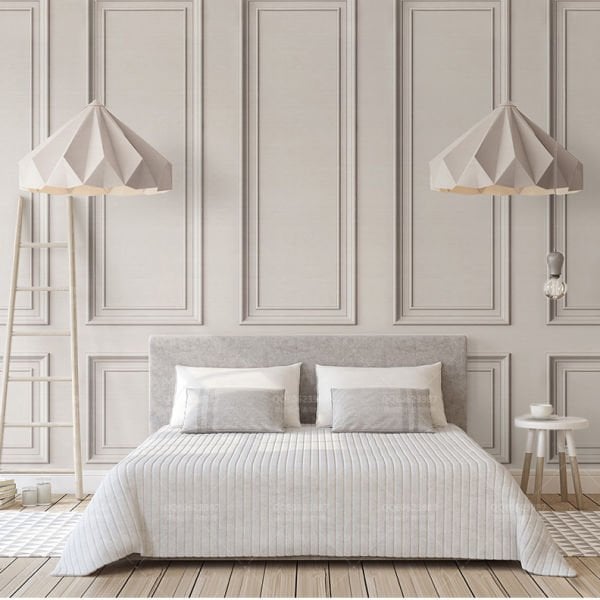 İnci Krem Panel Duvar Kağıdı