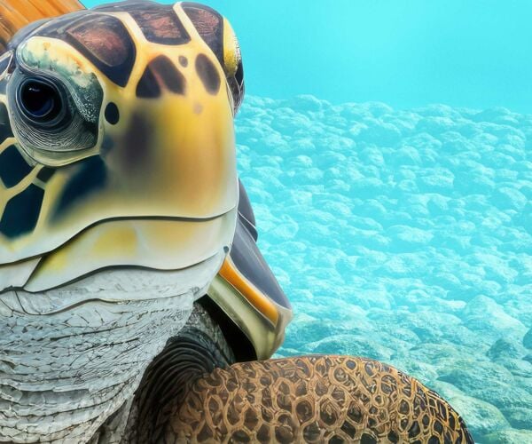 Sualtında Deniz Kaplumbağası ve Balıklar Duvar Kağıdı