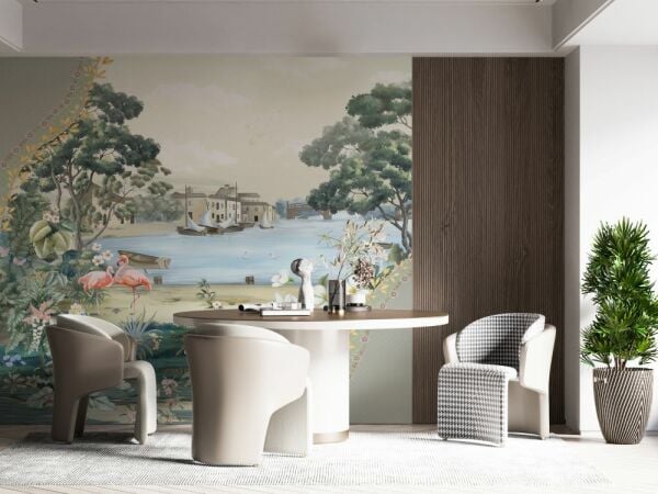 Limanda Pelikanlar Gemiler Duvar Kağıdı