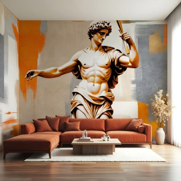 Heykelin Sessiz Gücü Altın Denge Duvar Kağıdı