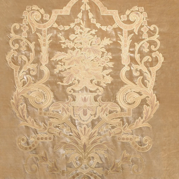 Kadife Üzeri Nakışlı Kombin Döşemelik Kumaşlar