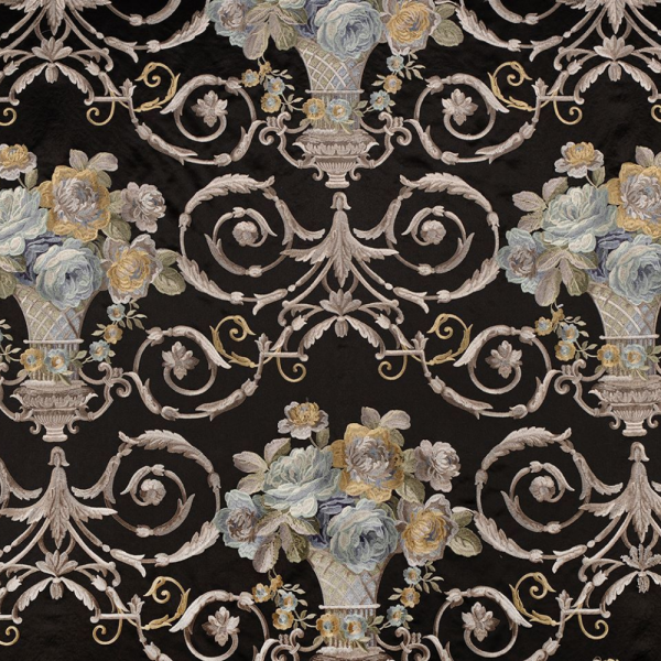 Saten Zemine Nakışlı Pano Kumaş