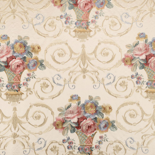 Saten Zemine Nakışlı Pano Kumaş