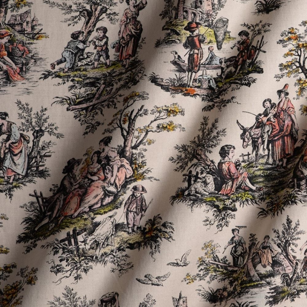 Baskılı Keten Perde Ve Döşemelik Kumaş