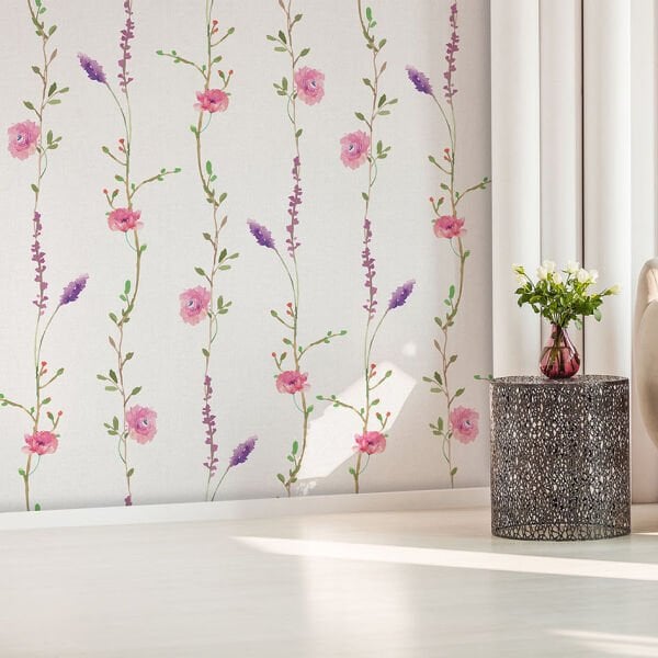 Sümbül Gül Suluboya Çizim Duvar Kağıdı