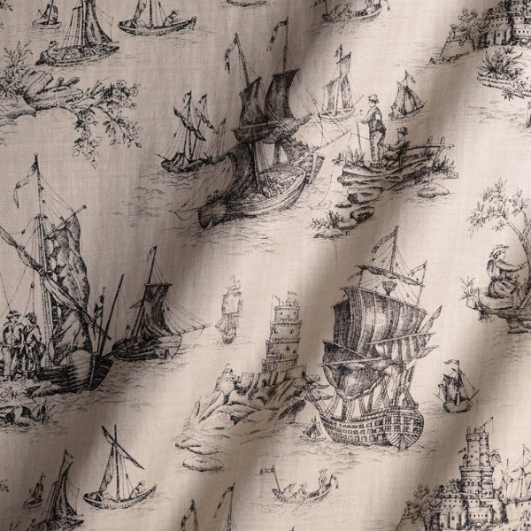 Baskılı Keten Perde Ve Döşemelik Kumaş